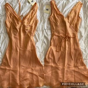 Audrey Vintage Slip Dress - Mango Shimmer